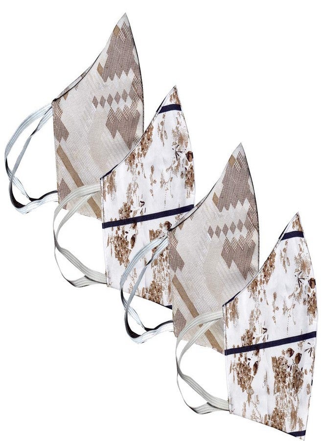 Kundan Cotton Reusable & Washable Anti Pollution 2 Layer Face Mask (Pack Of 4 Mask) - Image 1